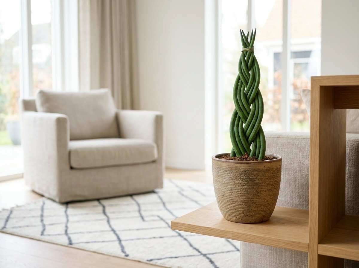 braided sansevieria cylindrica spiral snake plant indoor